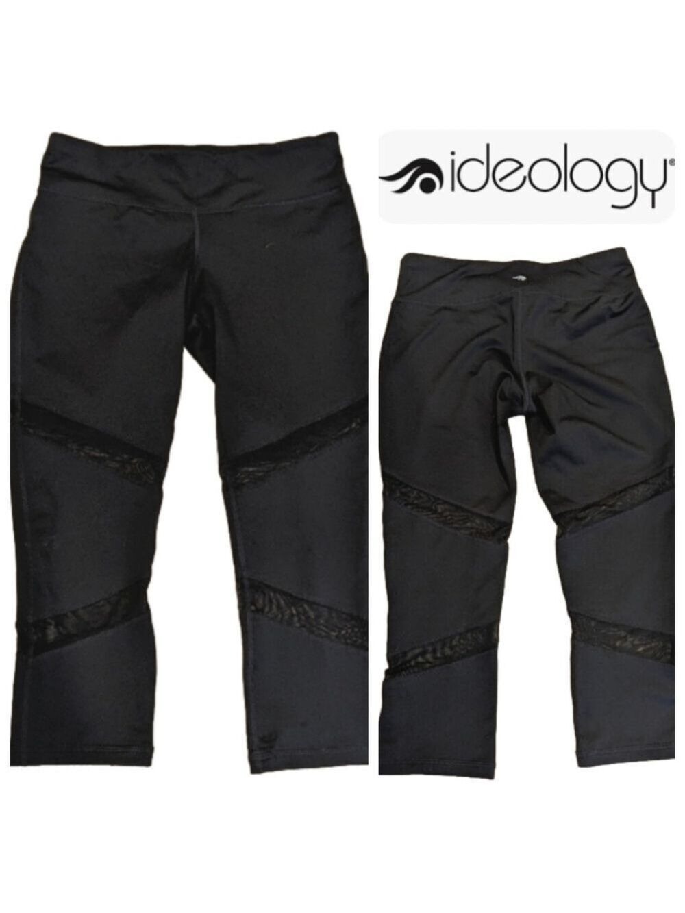 NWOT Ideology mesh cropped leggings